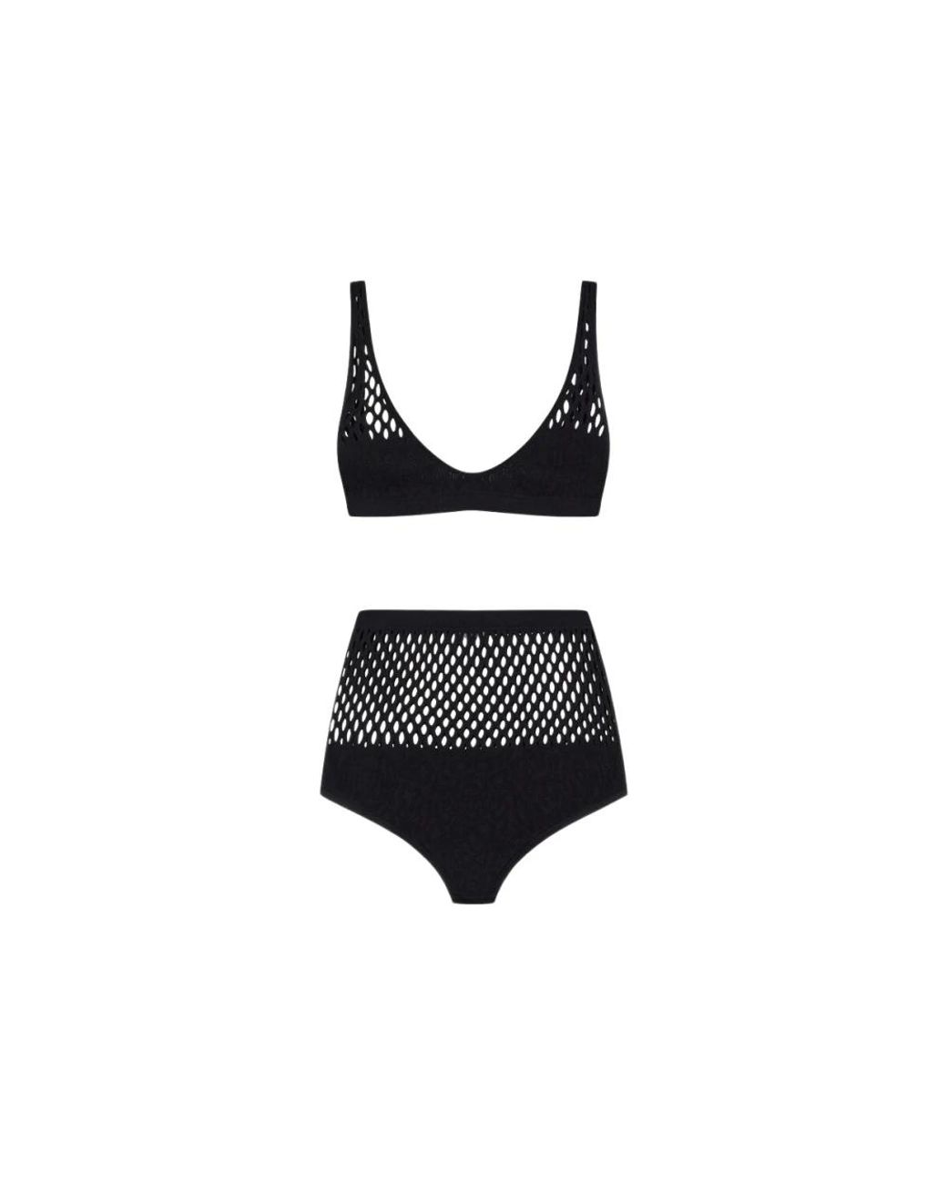 Roberto Cavalli Badmode ,Zwart ,Zwarte Gebreide Bikini Vrouw Italië in het Black
