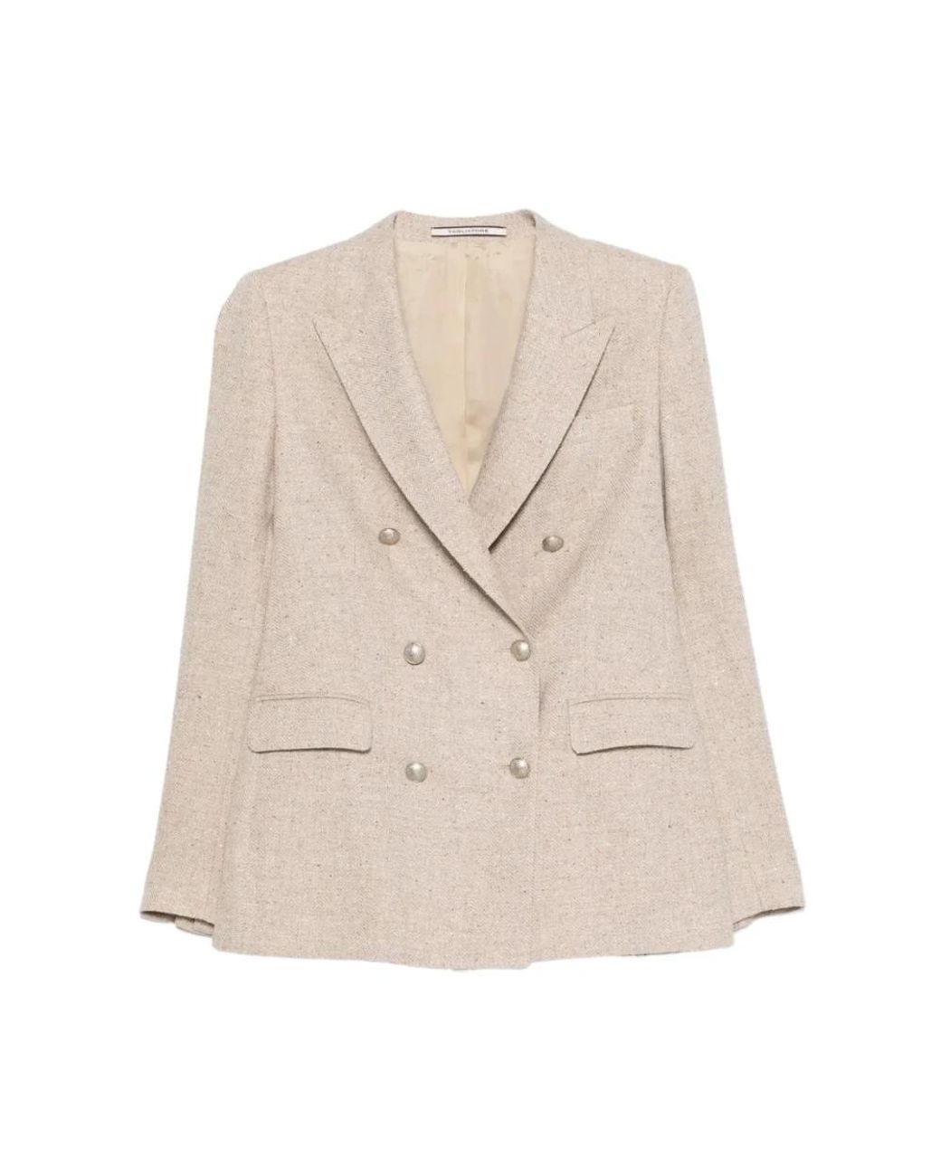 Tagliatore Parigi Double-Breasted Blazer in het Natural