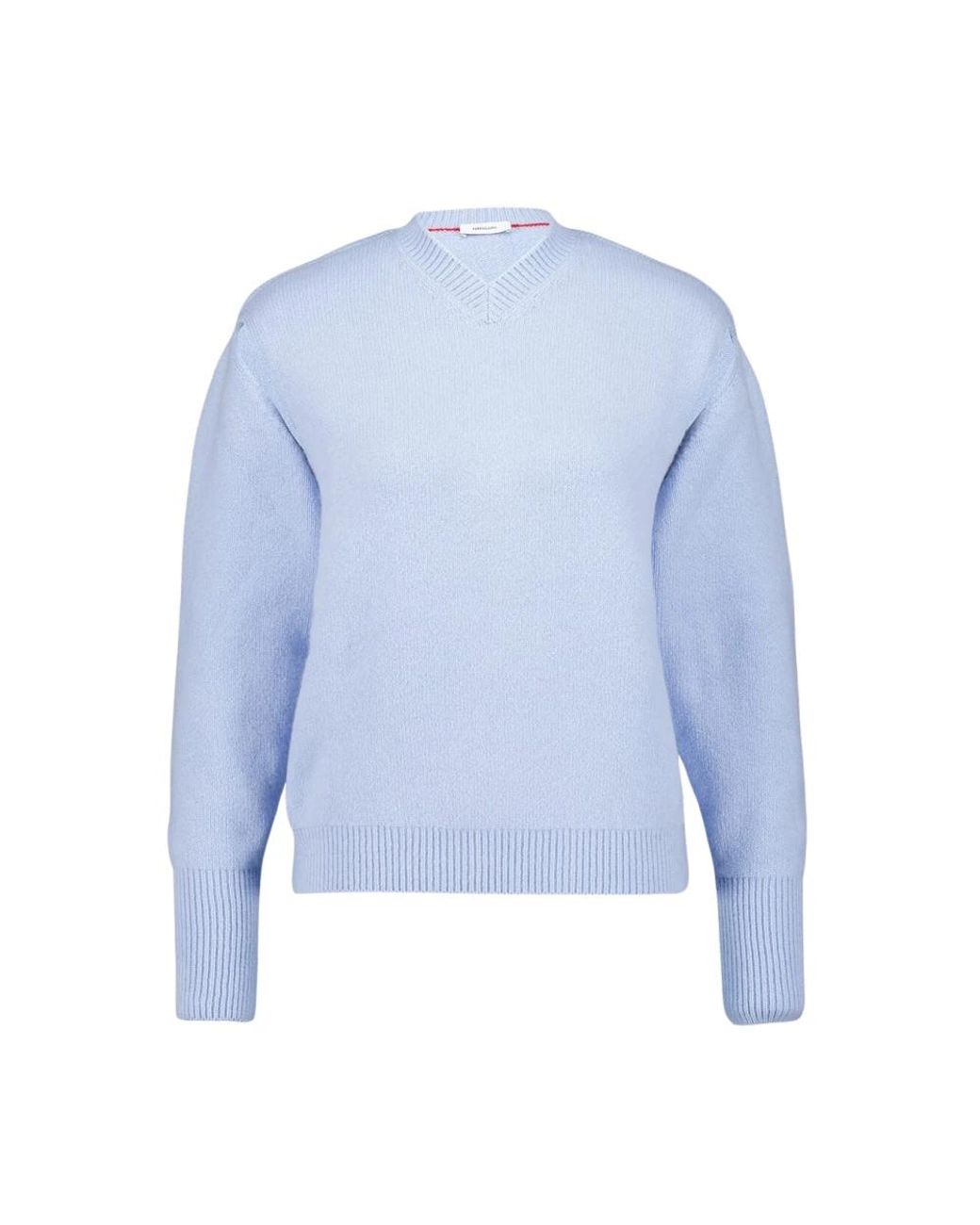 Ferragamo Blue Cashmere Knitwear