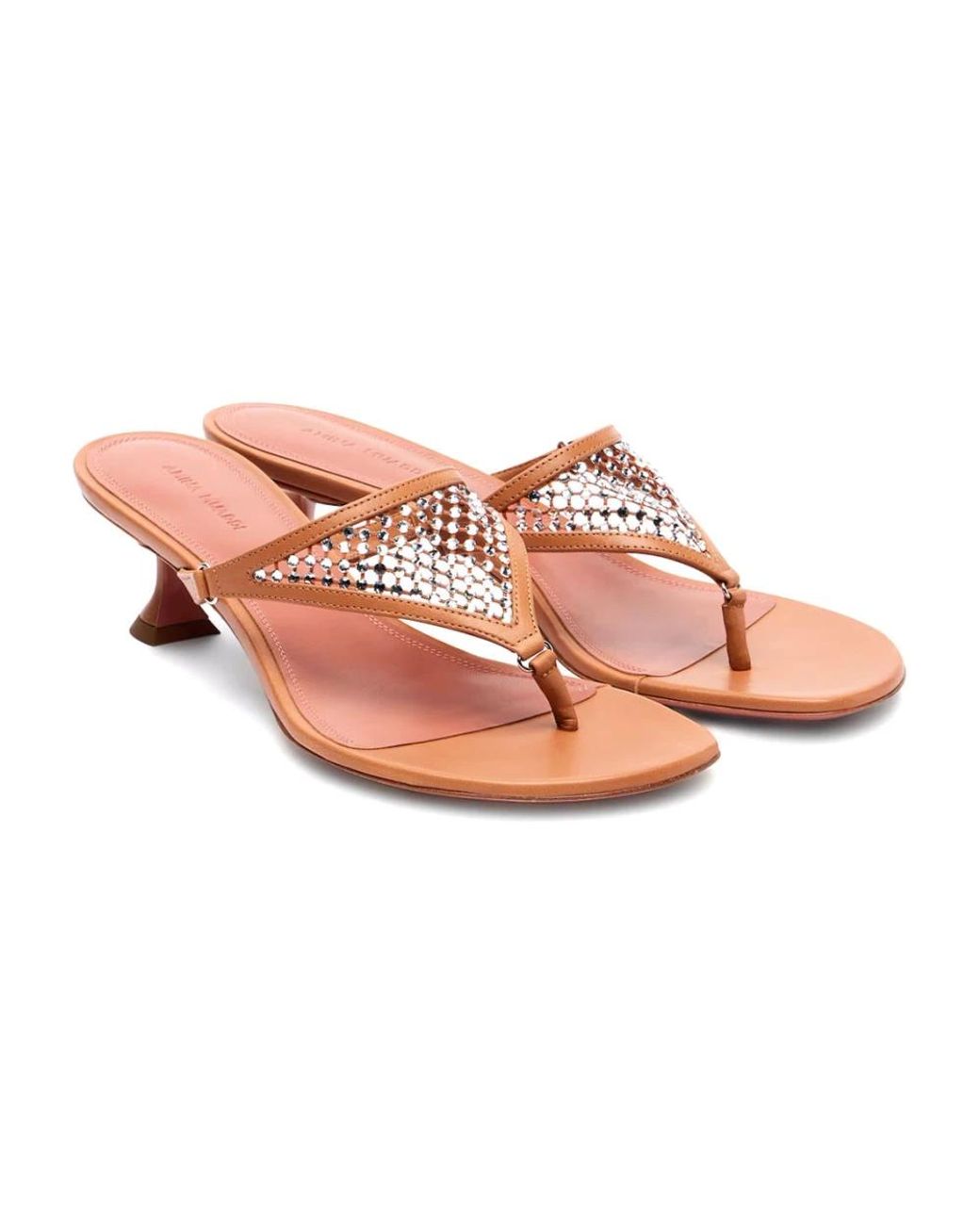 AMINA MUADDI Pink Heeled Mules