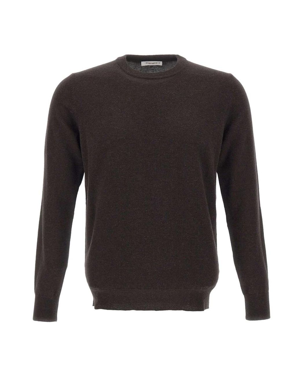 Kangra Black Round-Neck Knitwear for men