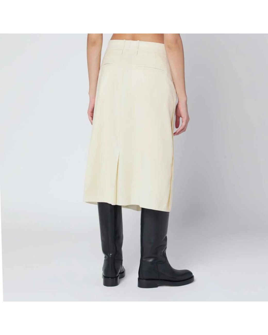 Jil Sander Natural Midi Skirts