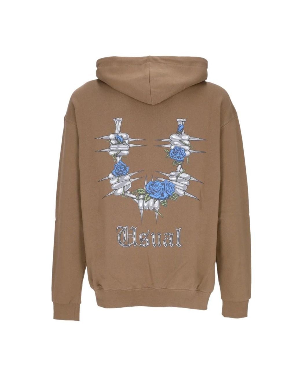 USUAL Brown Hoodies for men