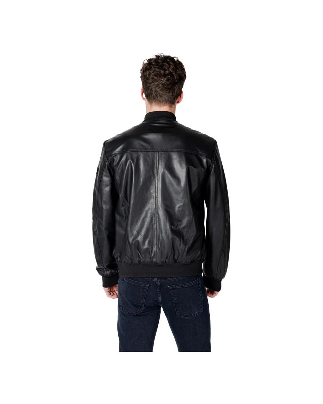 Leather Jackets Peuterey de hombre de color Black