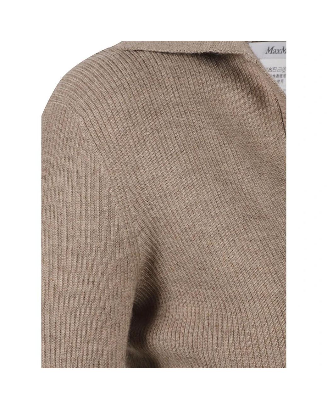Max Mara Brown V-Neck Knitwear