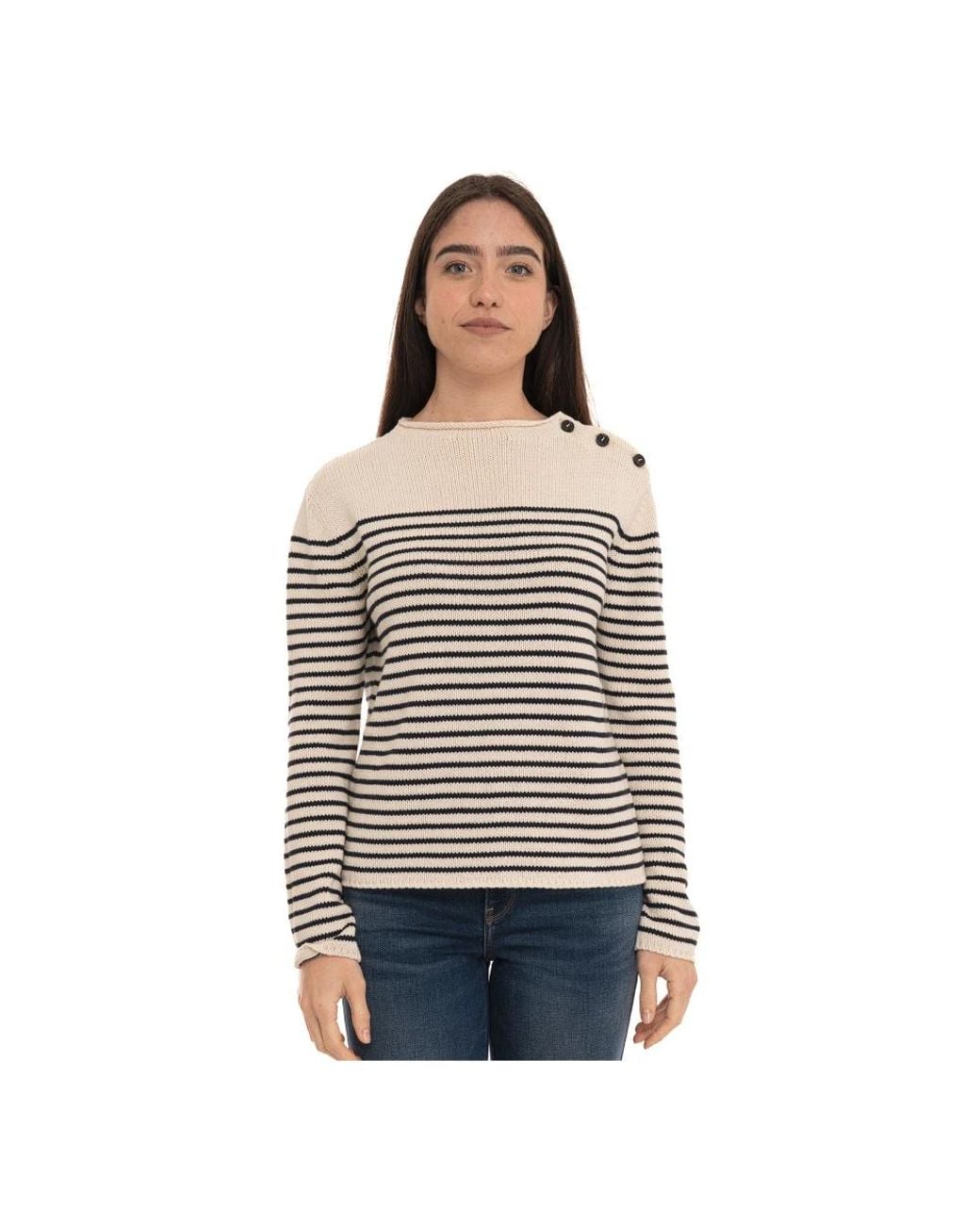 Weekend by Maxmara White Round-Neck Knitwear