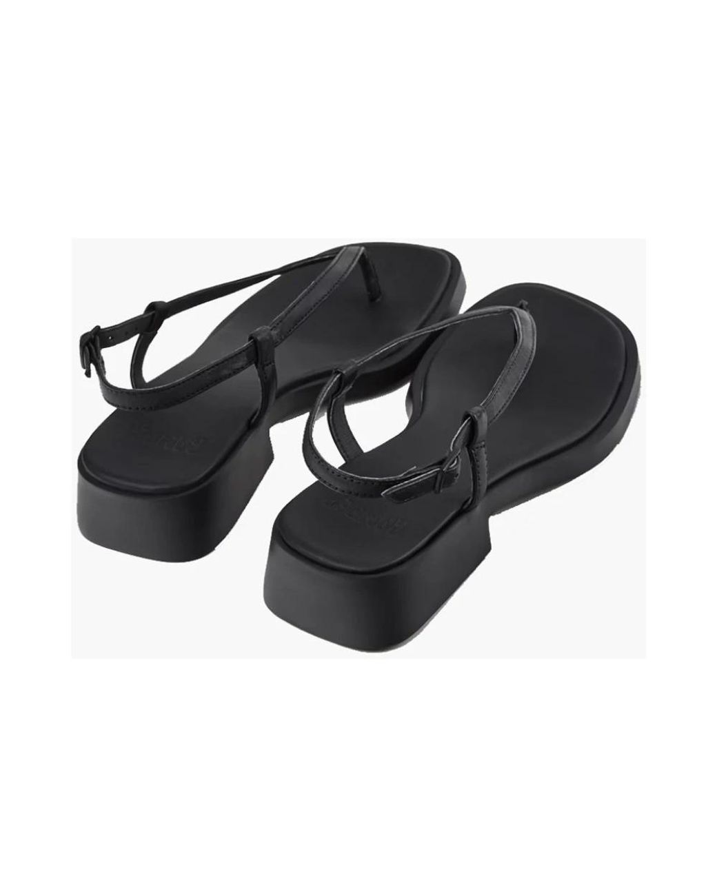 Camper Black Flat Sandals