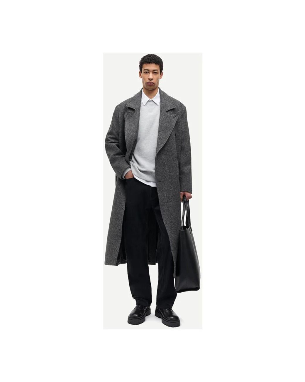 Samsøe & Samsøe Gray Double-Breasted Coats for men