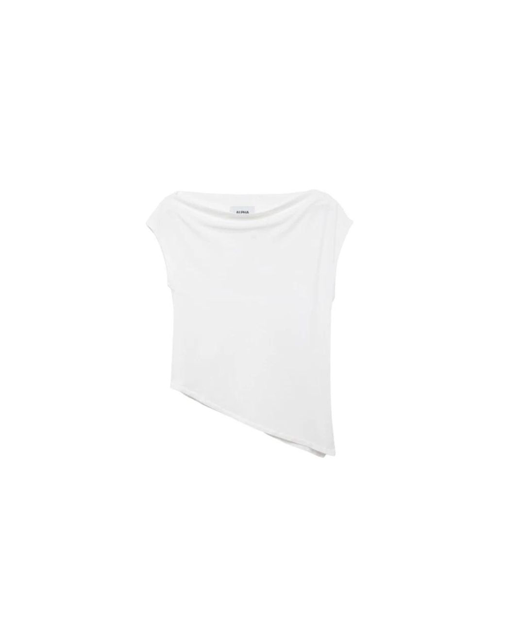 Alpha Studio Tops ,Wit ,Katoen Barca Boot Neck Top in het White