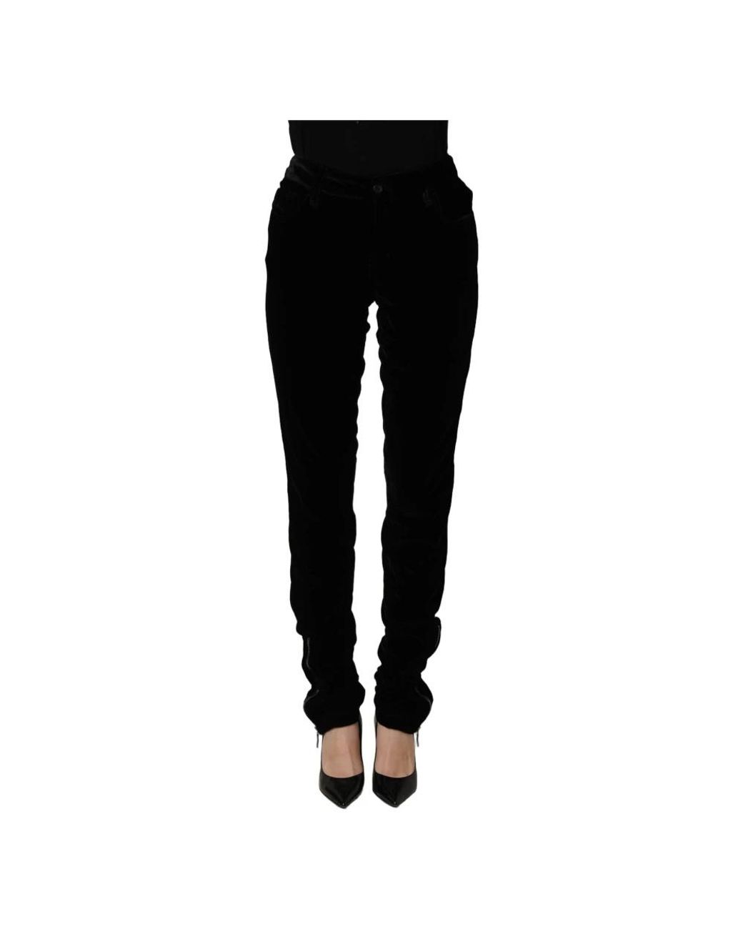 Ermanno Scervino Black Slim-Fit Trousers