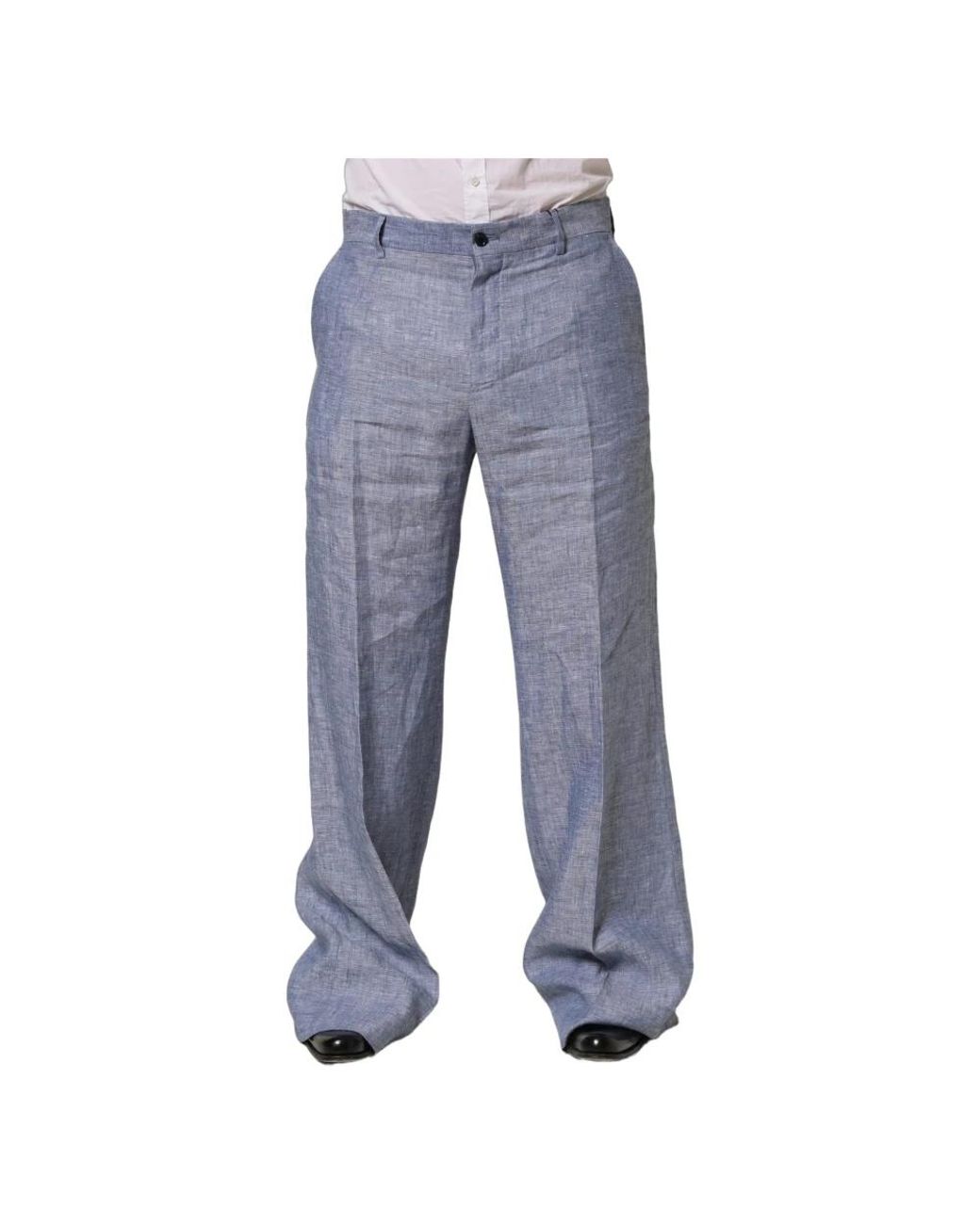 Dolce & Gabbana Blue Wide Trousers for men