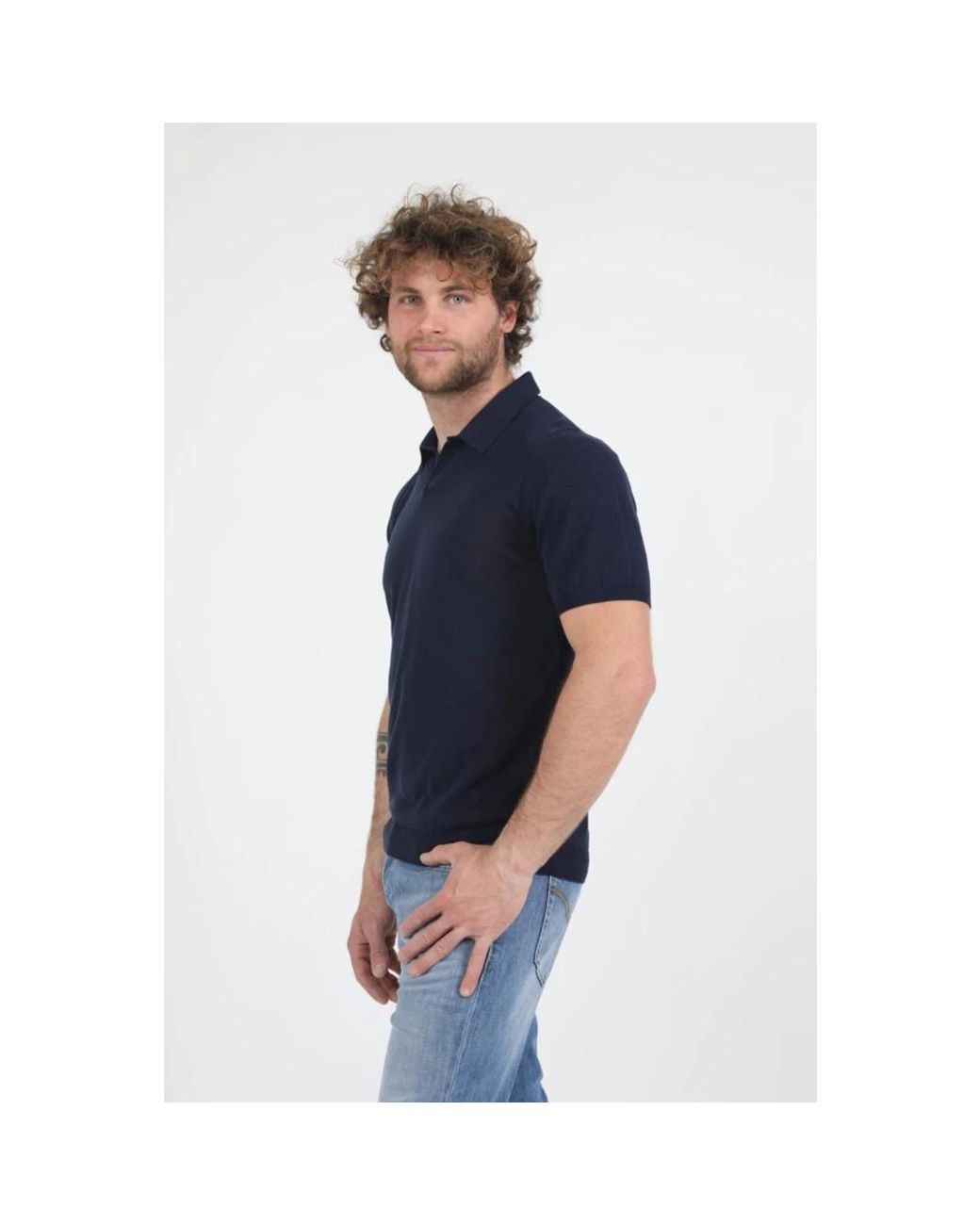 Irish Crone Blue Polo Shirts for men