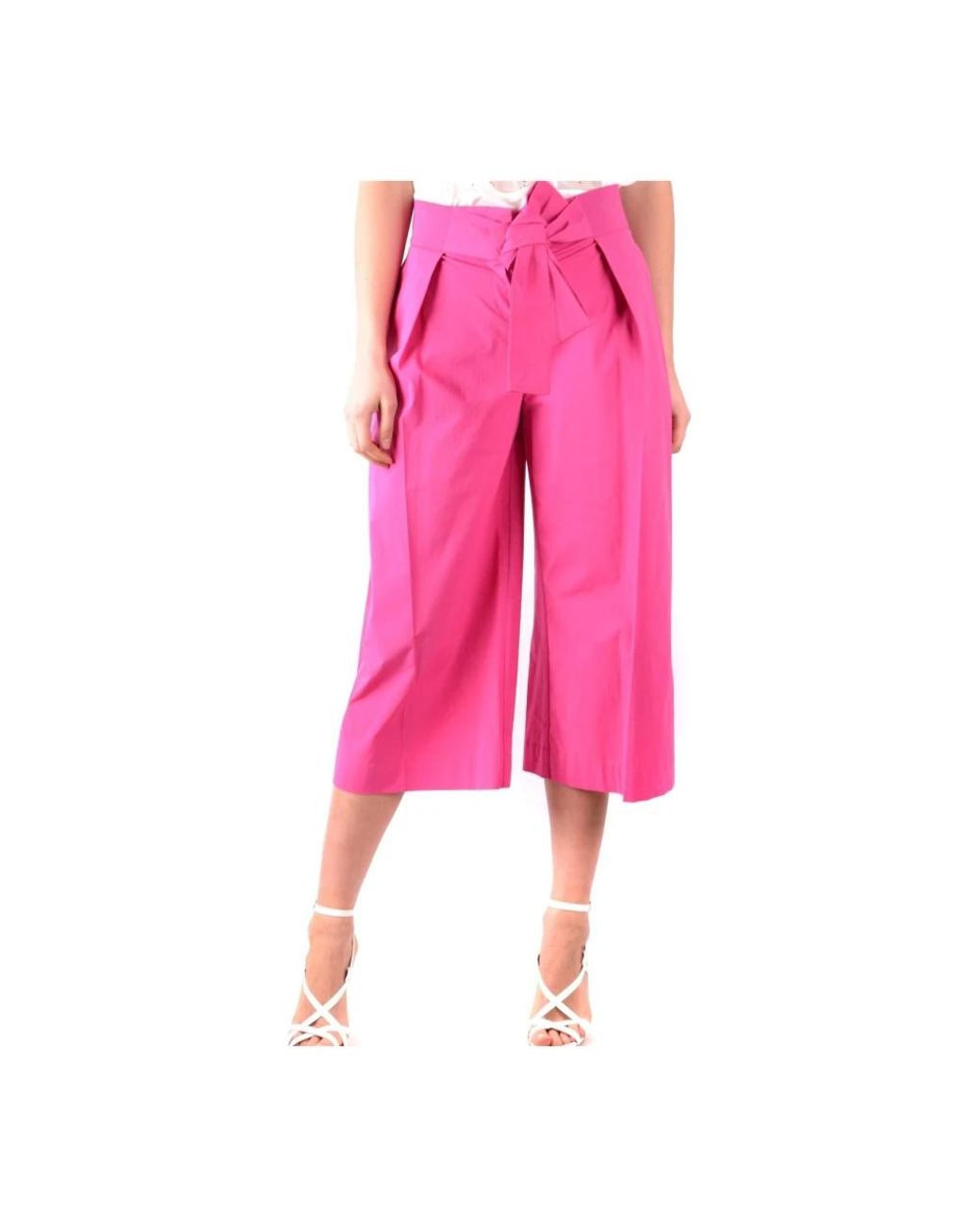 Pinko Pink Cropped Trousers