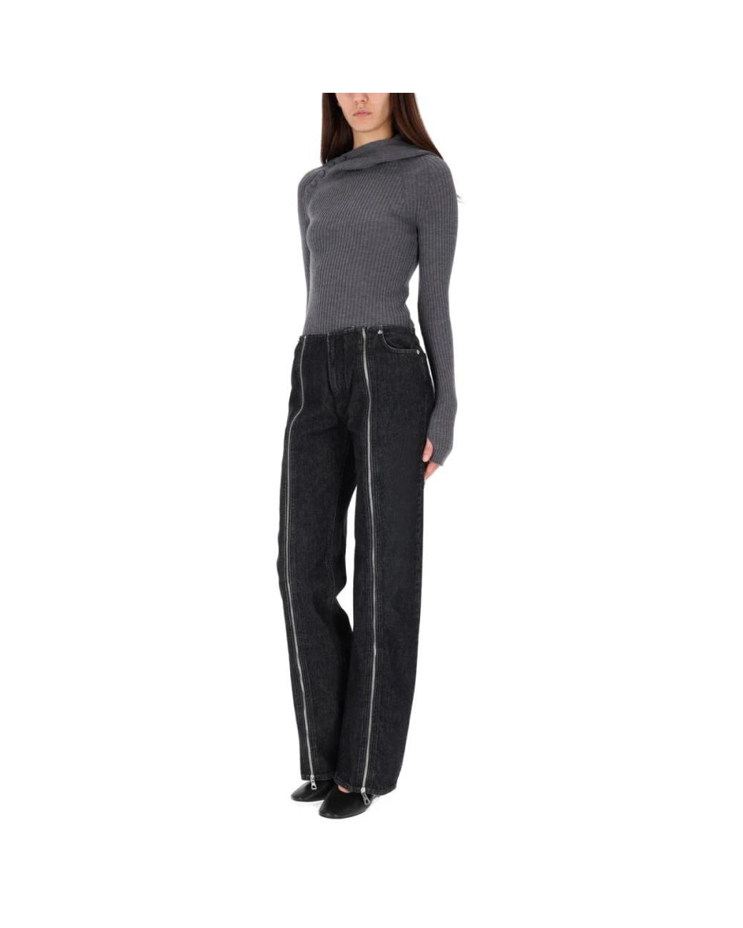 Jean Paul Gaultier Gray Round-Neck Knitwear