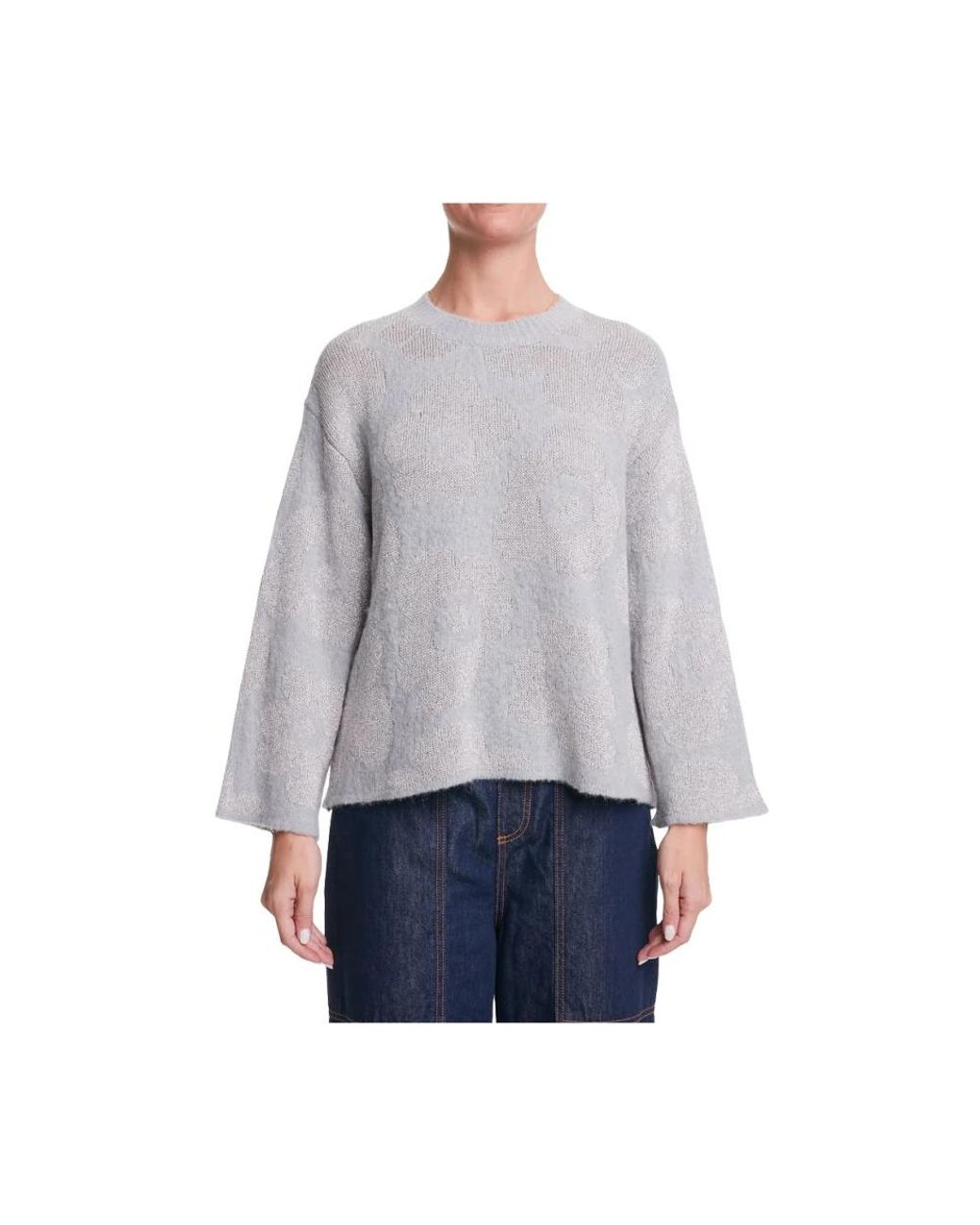 ALESSIA SANTI Gray Round-Neck Knitwear