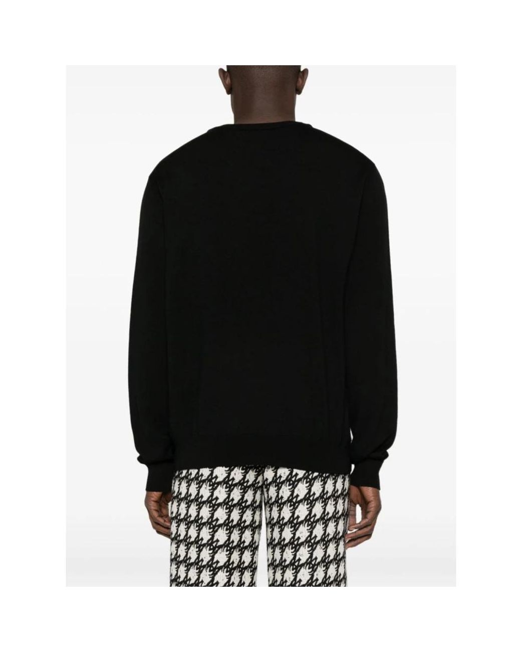 Balmain Black Round-Neck Knitwear for men
