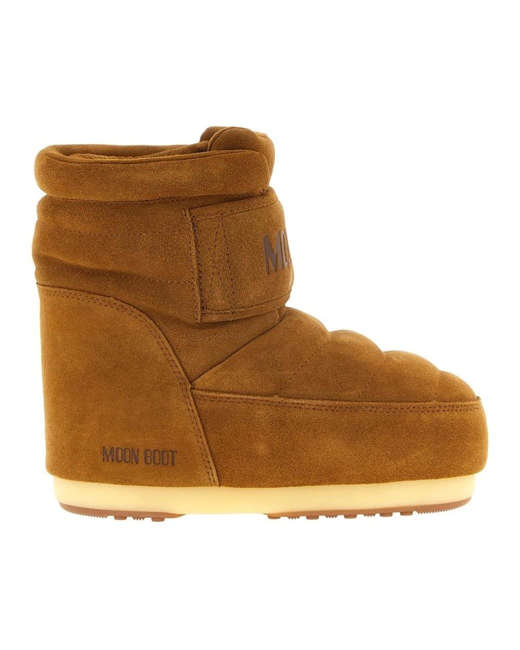 Moon Boot Icon Strap Suede Boot in het Brown