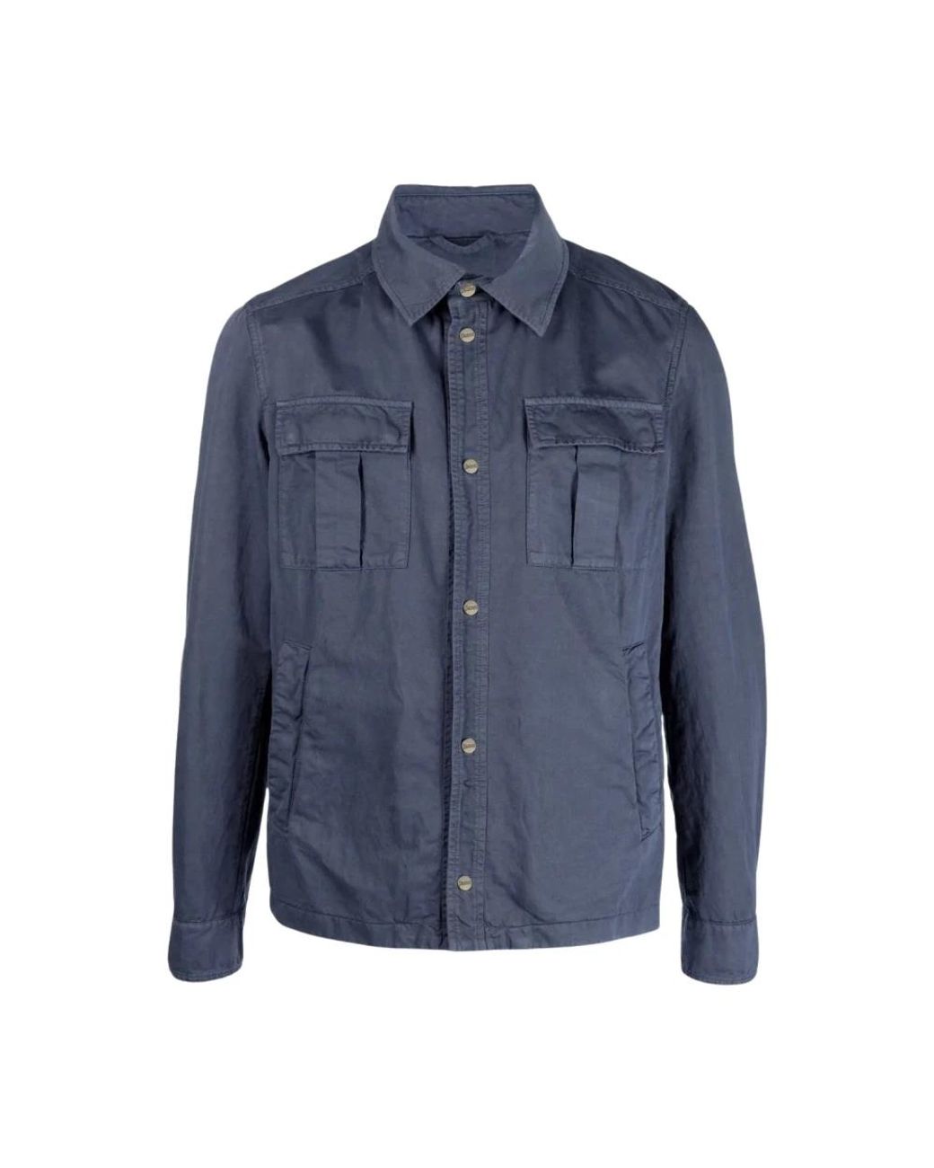 Herno Blue Casual Shirts for men