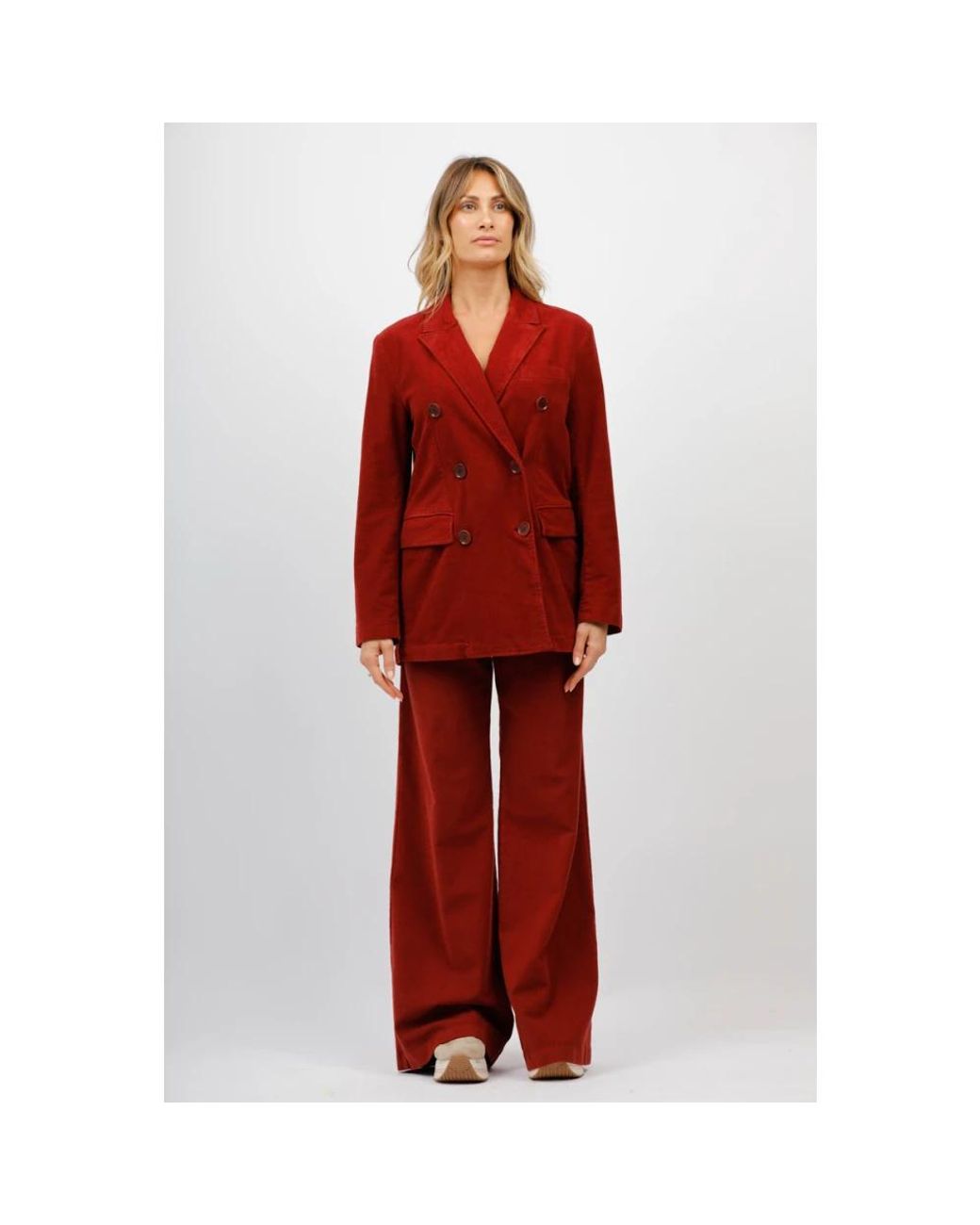 Aspesi Red Wide Trousers