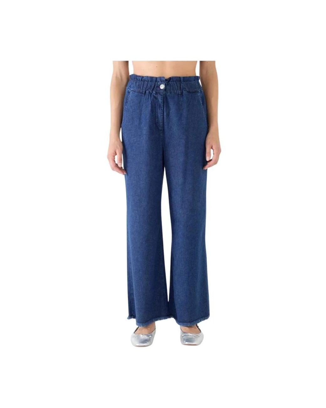 Shaft Blue Wide Jeans