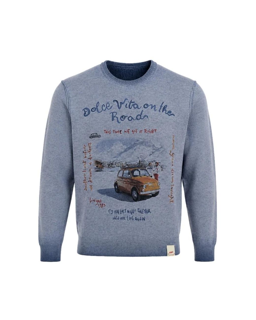 Bob Blue Round-Neck Knitwear for men