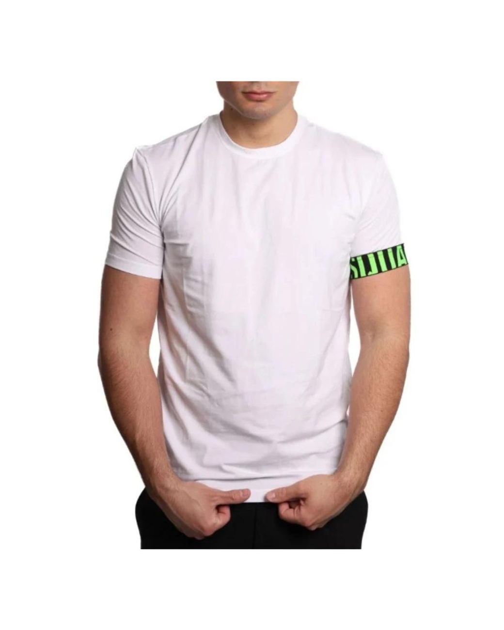 DSquared² Tops ,Wit ,T-Shirt Ronde Hals in het White voor heren