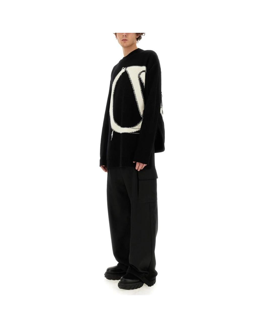 Off-White c/o Virgil Abloh Black Wide Trousers for men