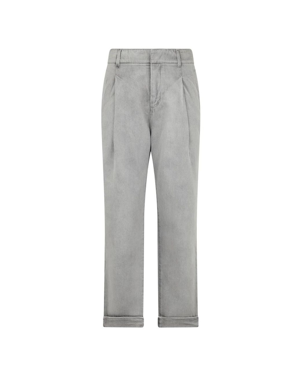 Moorer Gray Cropped Jeans