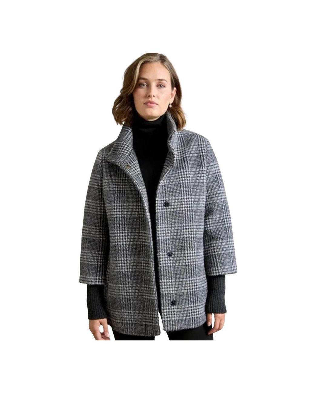 Junge Single-Breasted Coat in het Black