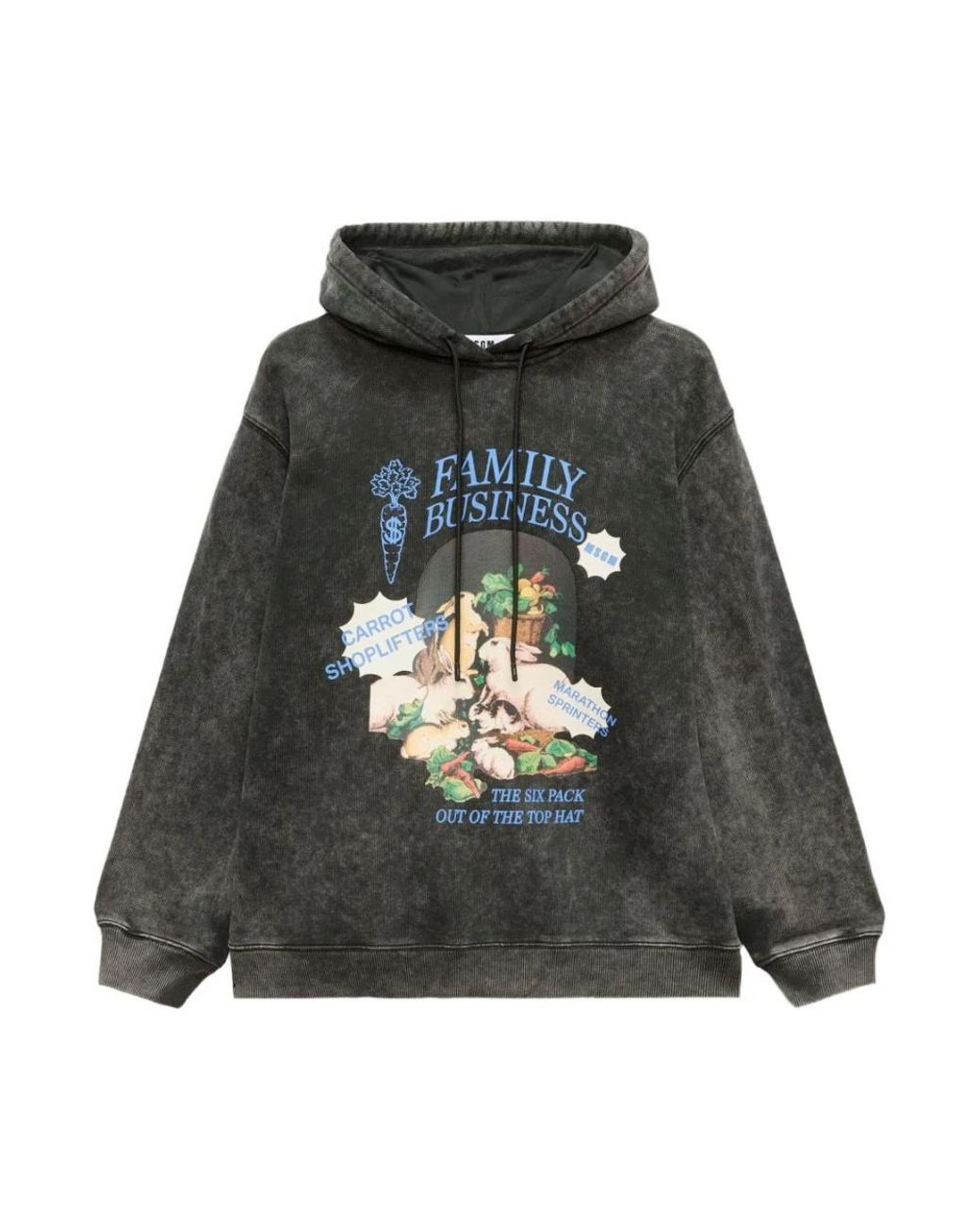 MSGM Hoodies & Sweatvesten ,Zwart ,Katoen Hoodies in het Gray