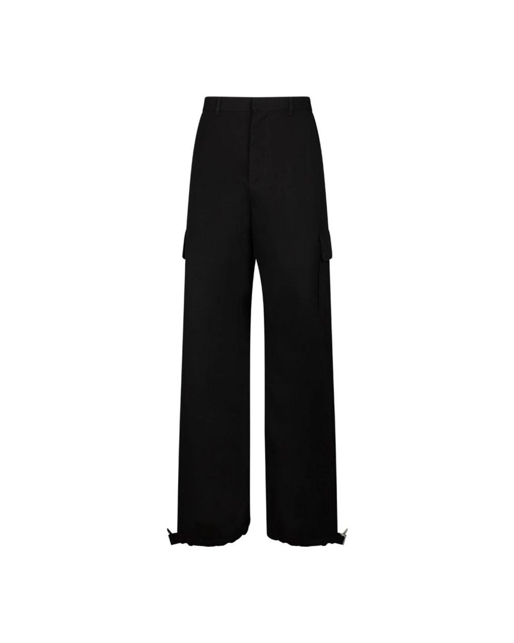 Off-White c/o Virgil Abloh Black Wide Trousers for men