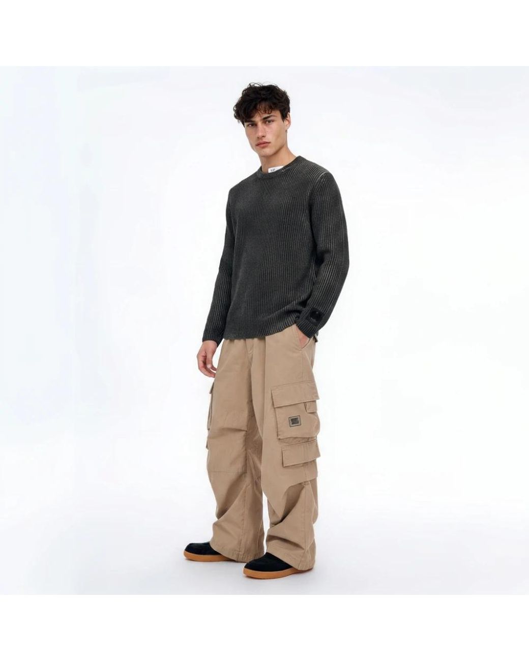 C P Company Black Round-Neck Knitwear for men