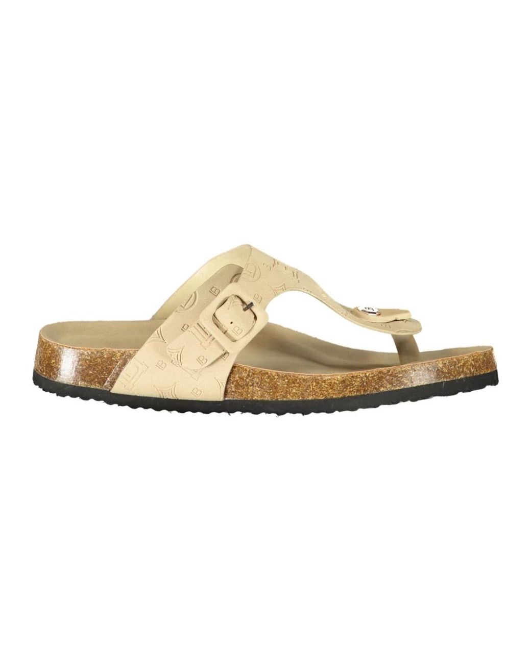 Laura Biagiotti Metallic Flip Flops