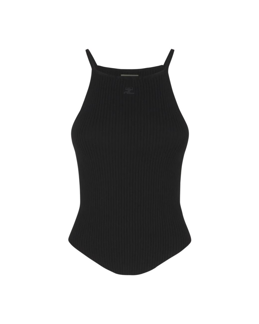 Courreges Black Sleeveless Tops