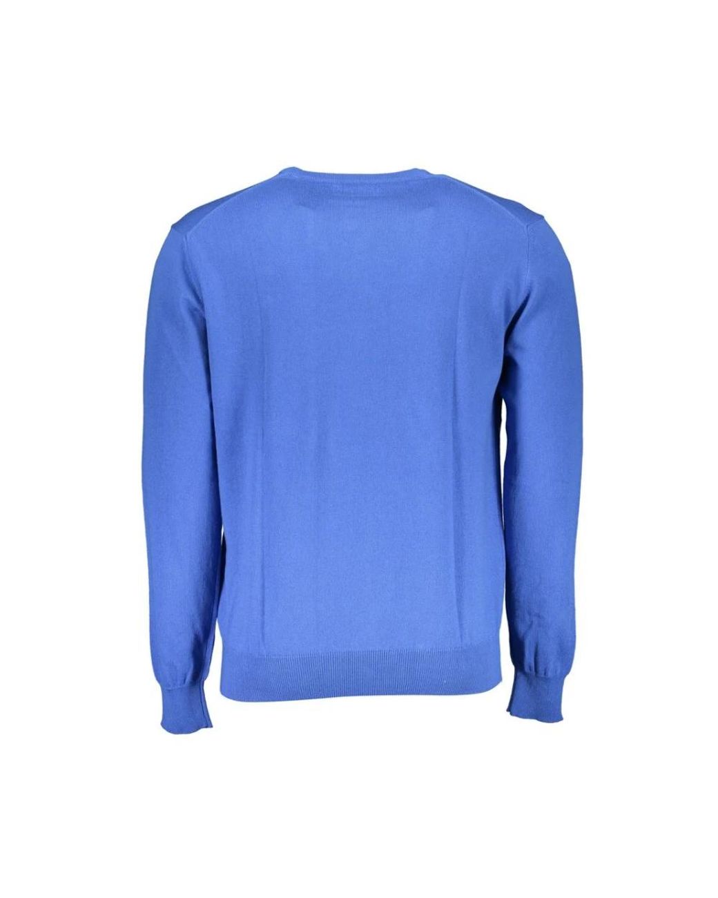 La Martina Blue Round-Neck Knitwear for men