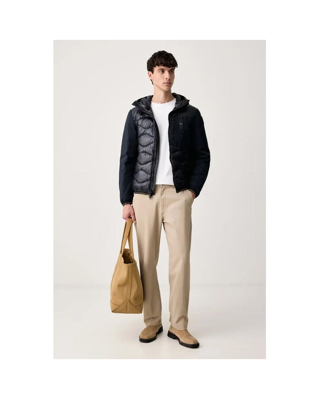 Winter Jackets Blauer de hombre de color Black