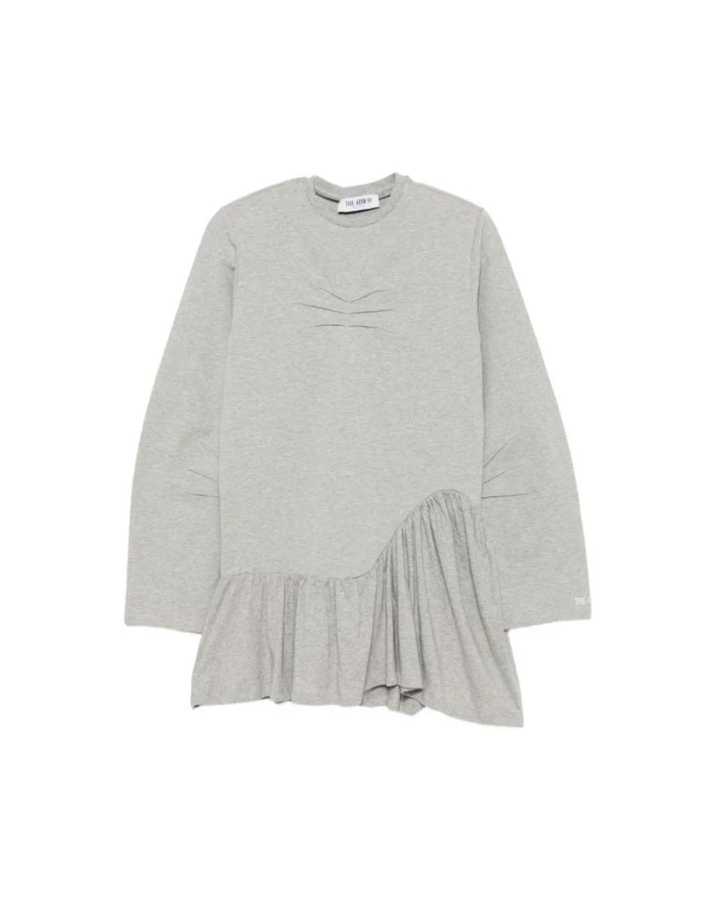 The Attico Gray Short Dresses