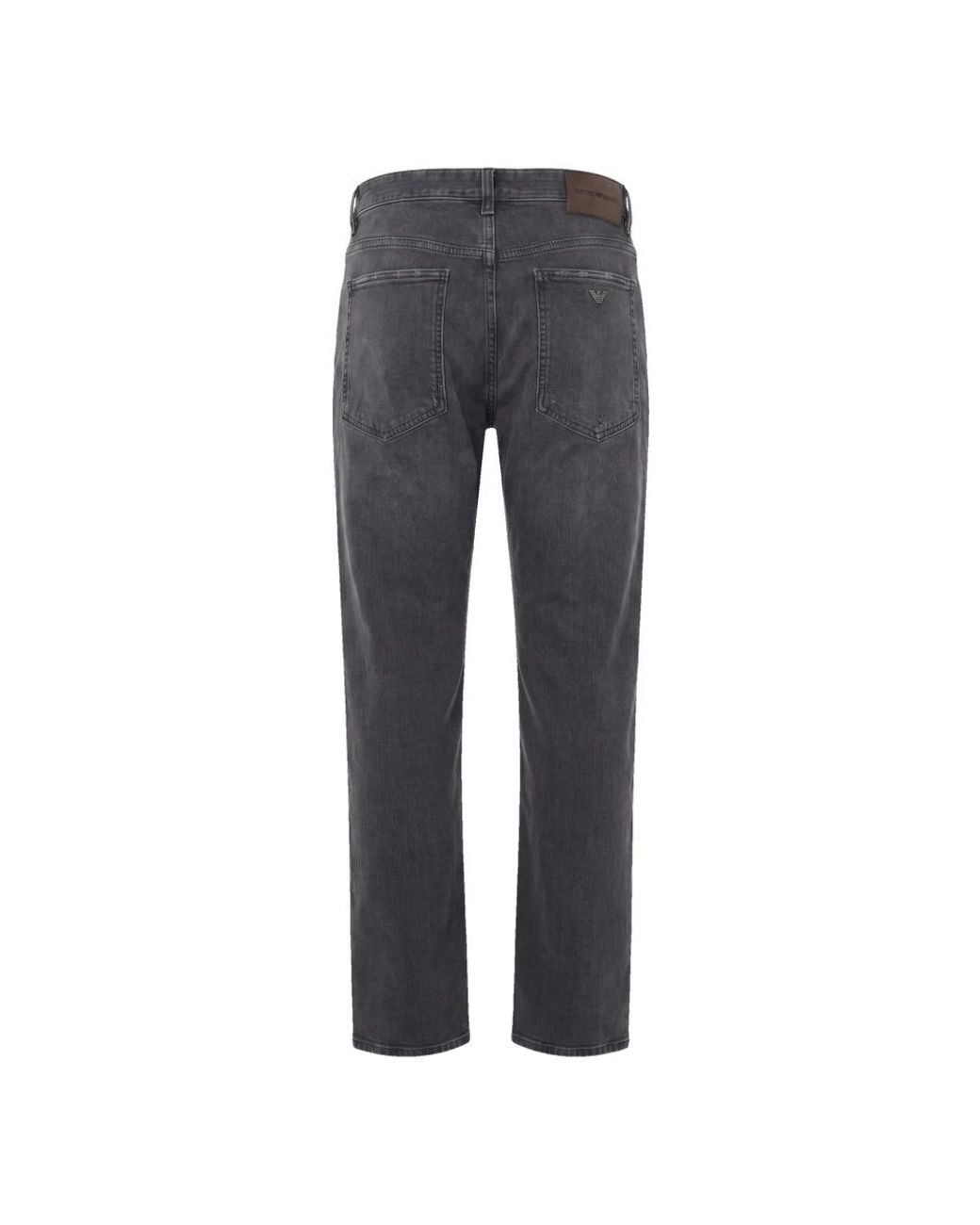 Emporio Armani Gray Straight Fit Jeans for men