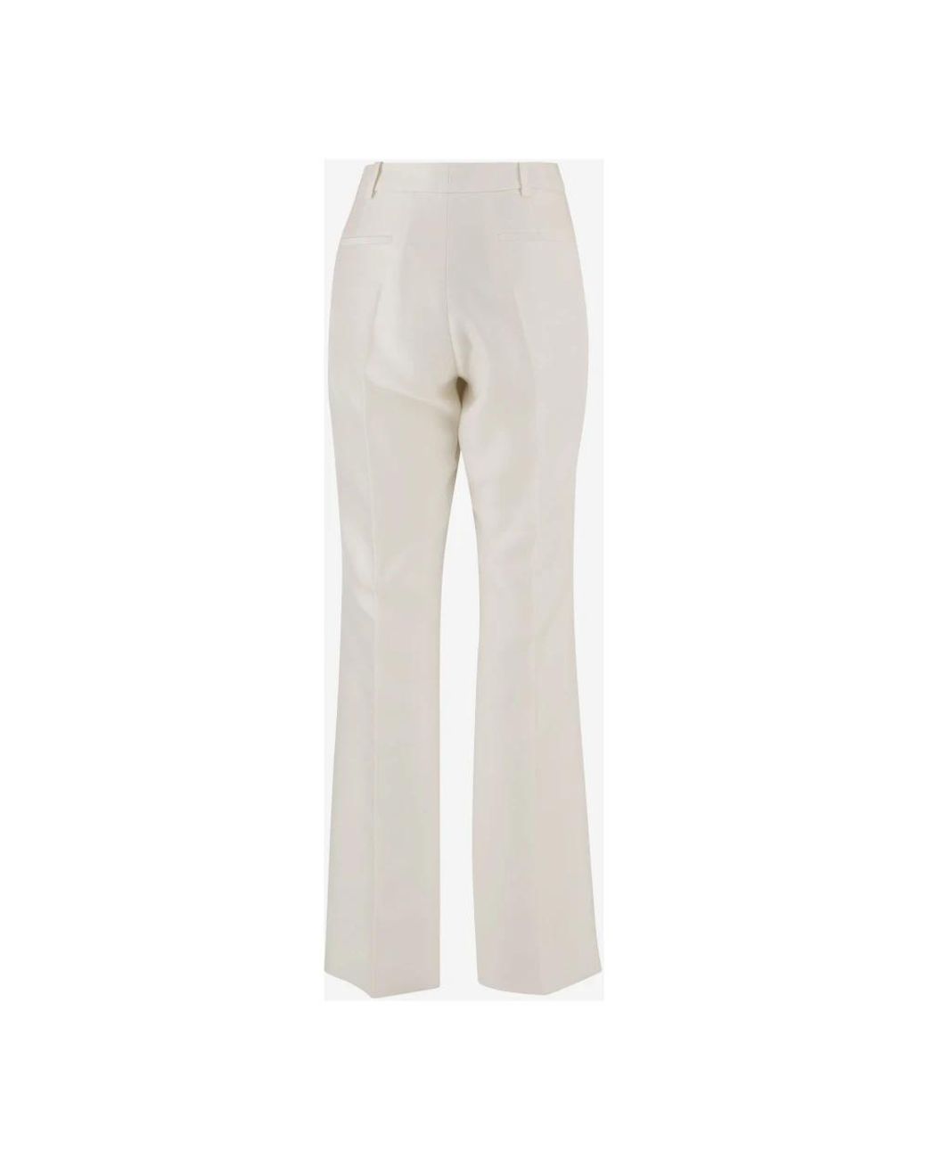 Balenciaga White Straight Trousers
