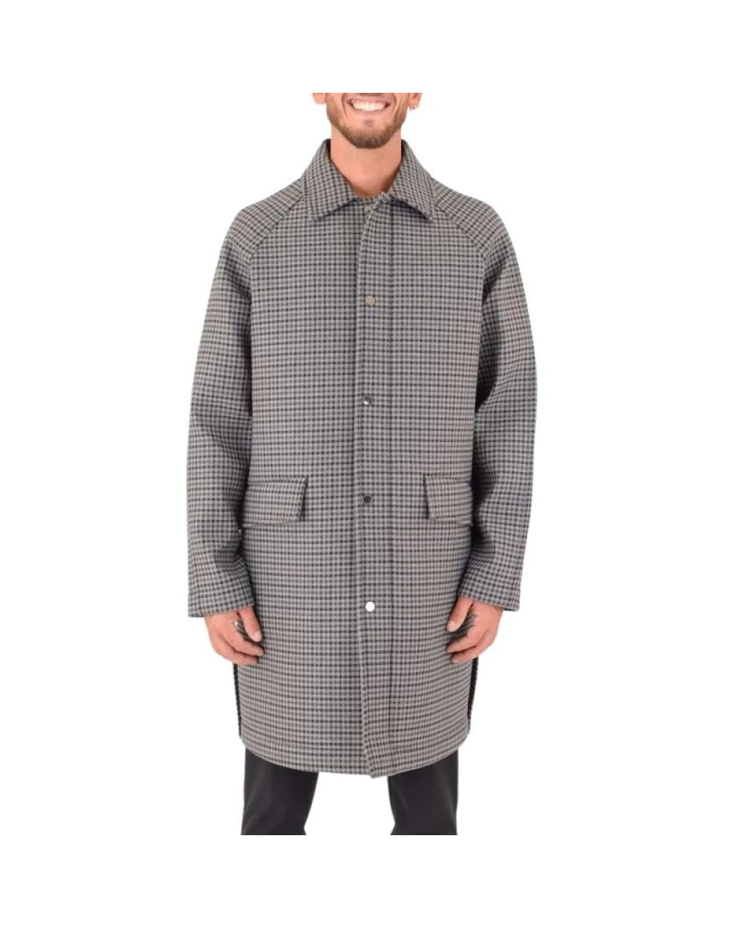 Paolo Pecora Single-Breasted Coat in het Gray voor heren