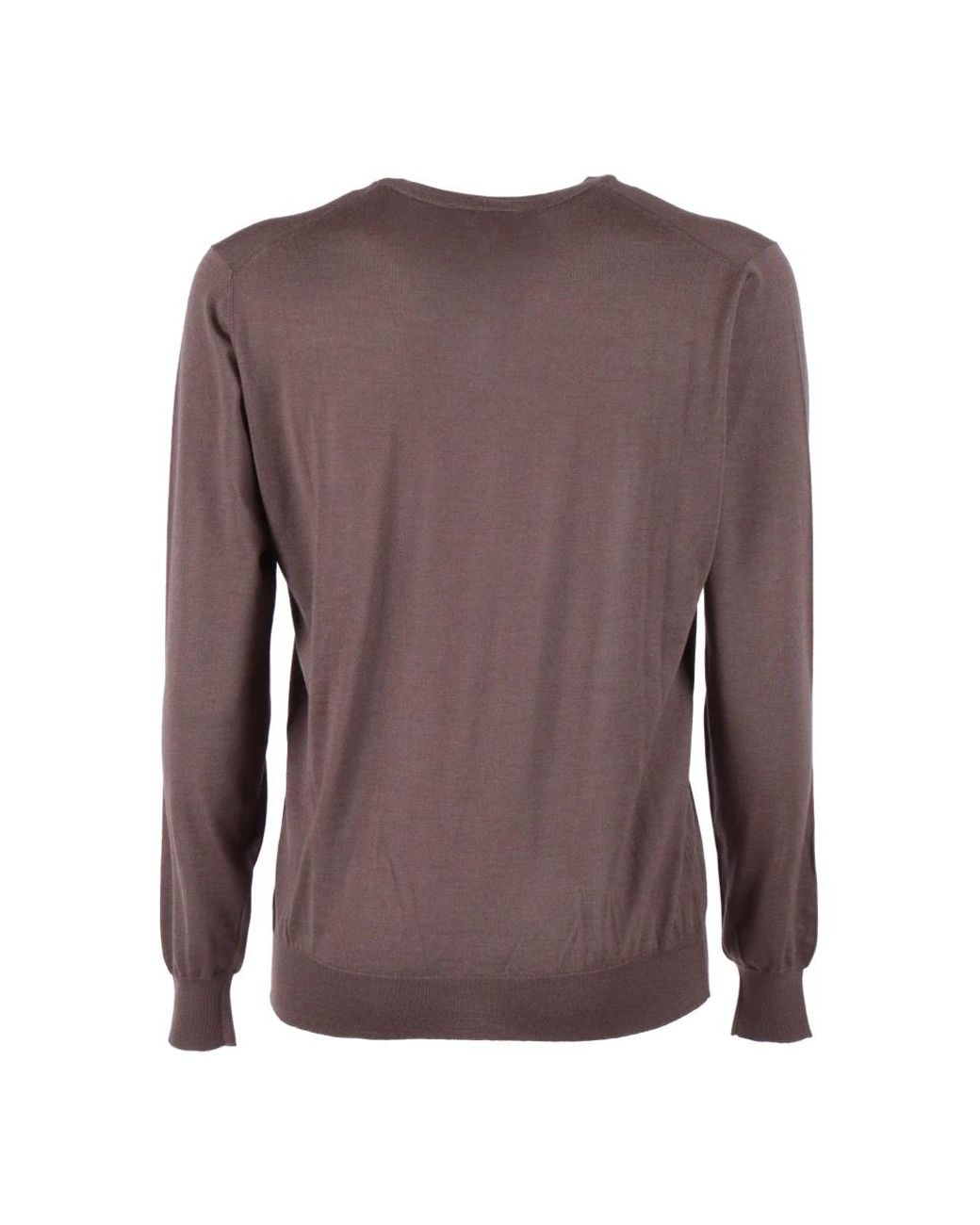 FILIPPO DE LAURENTIIS Brown Round-Neck Knitwear for men
