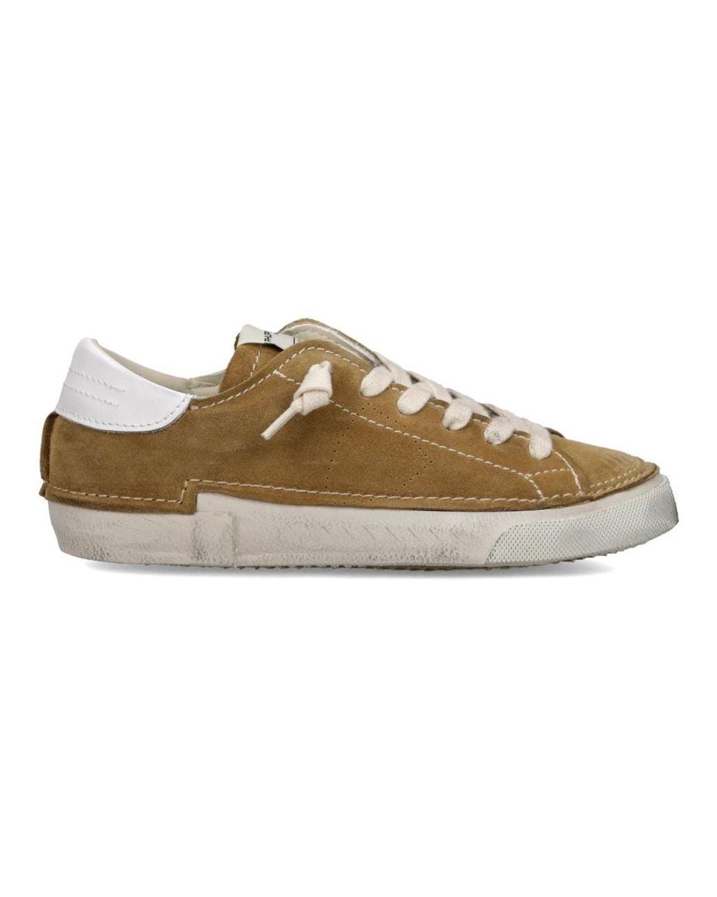 Philippe Model Schoenen ,Bruin ,Katoen Sneakers Prsx Tennis in het Brown