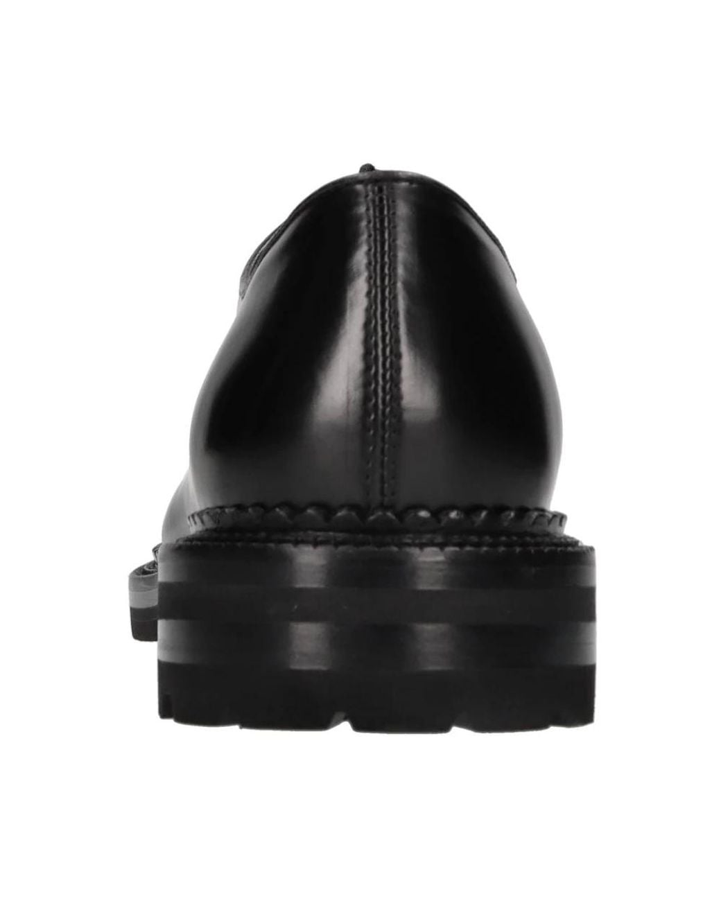 Green George Black Laced Shoes for men