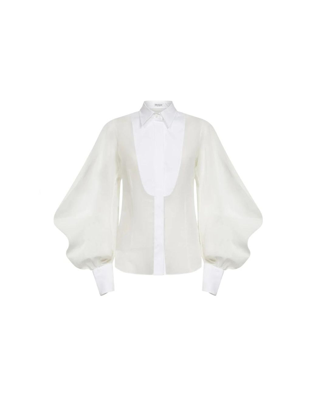 Brunello Cucinelli Overhemden ,Wit ,Katoen Shirt in het White