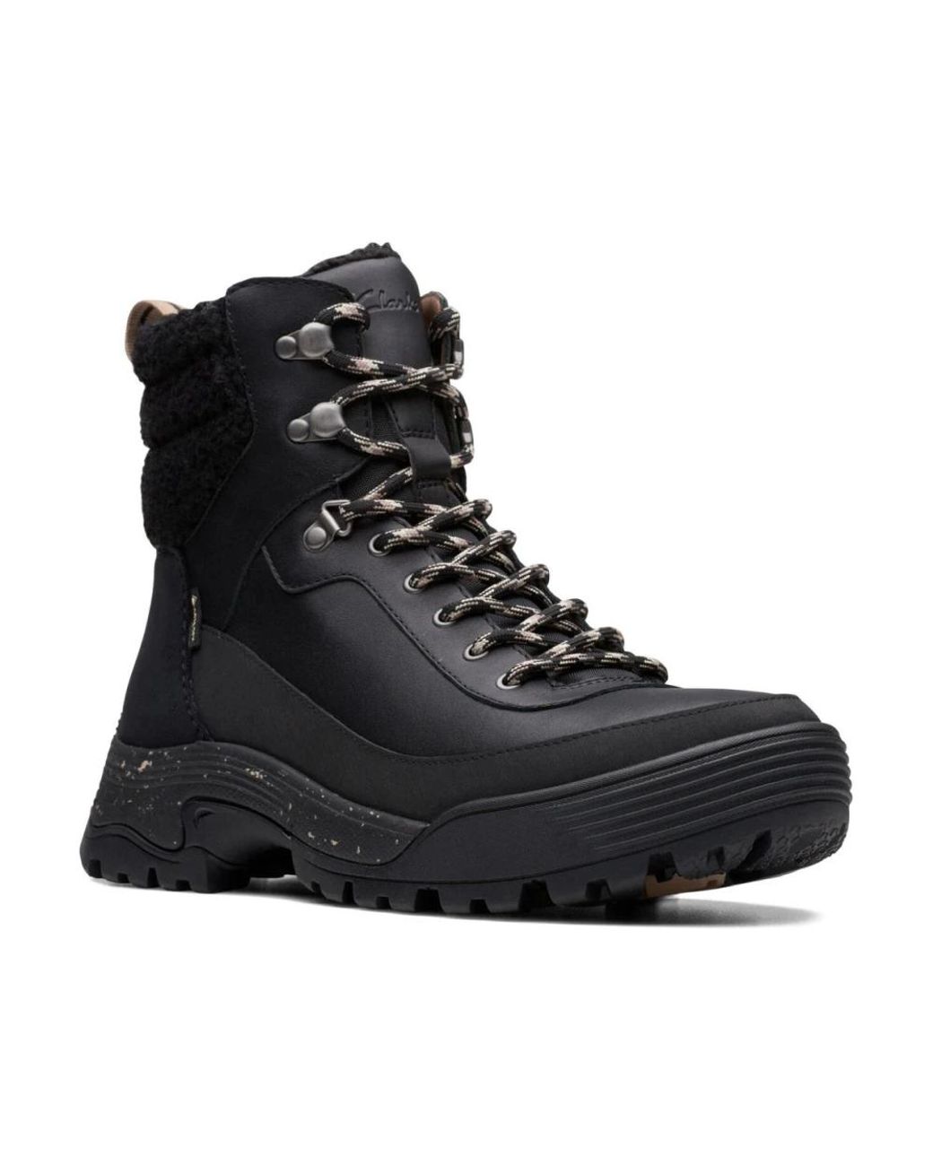 Clarks Black Lace-Up Boots