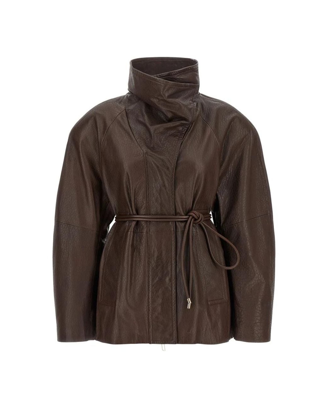 Sportmax Brown Leather Jackets