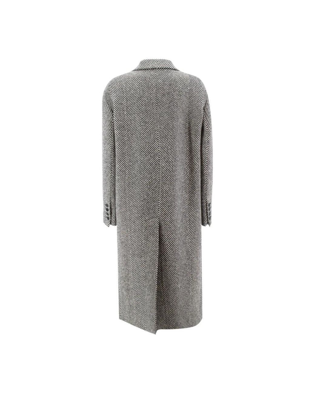 Ermanno Scervino Gray Double-Breasted Coats