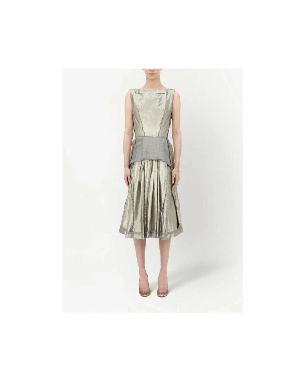 Maison Margiela Metallic Midi Dresses