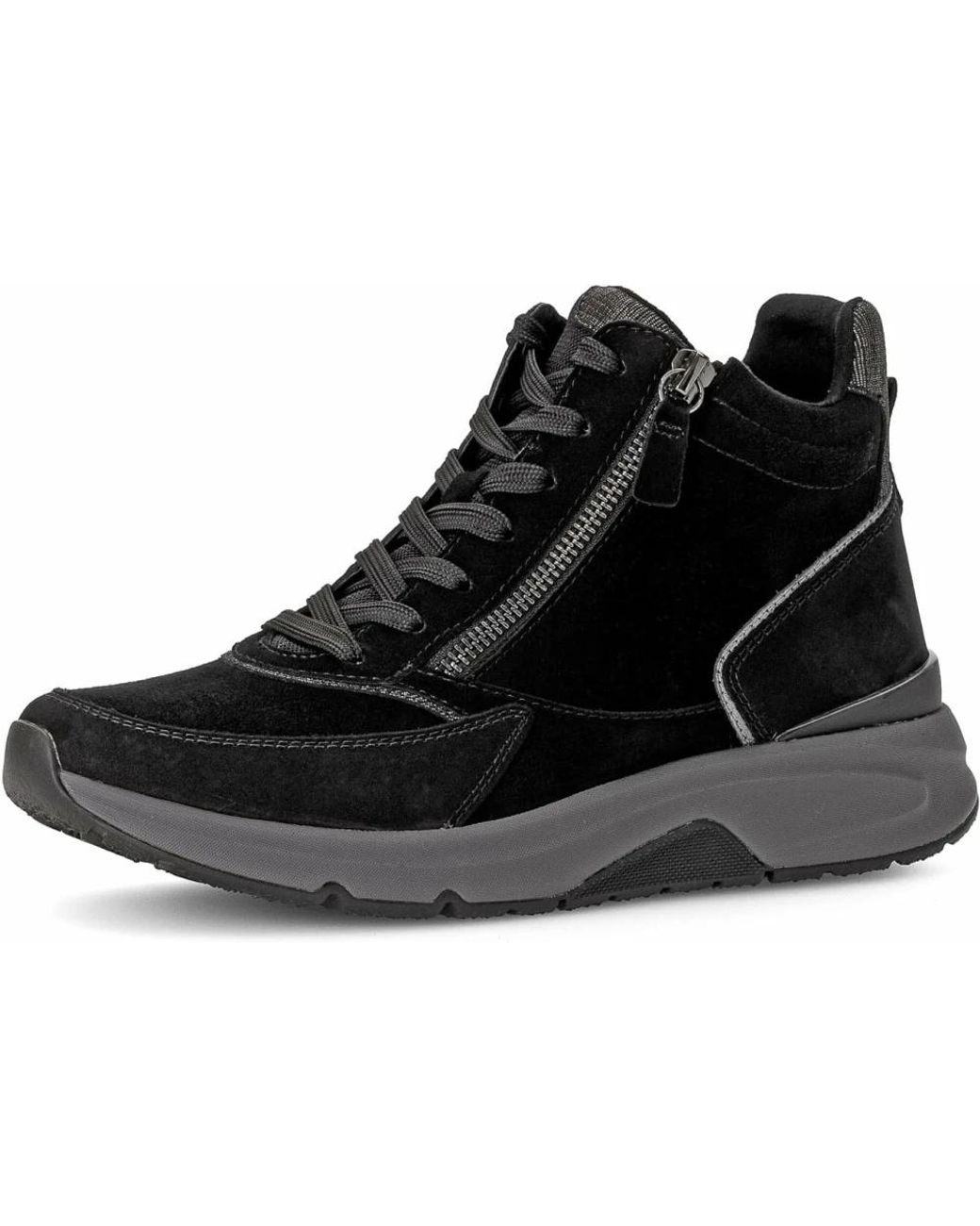 Gabor Black Rollingsoft Schnürstiefelette