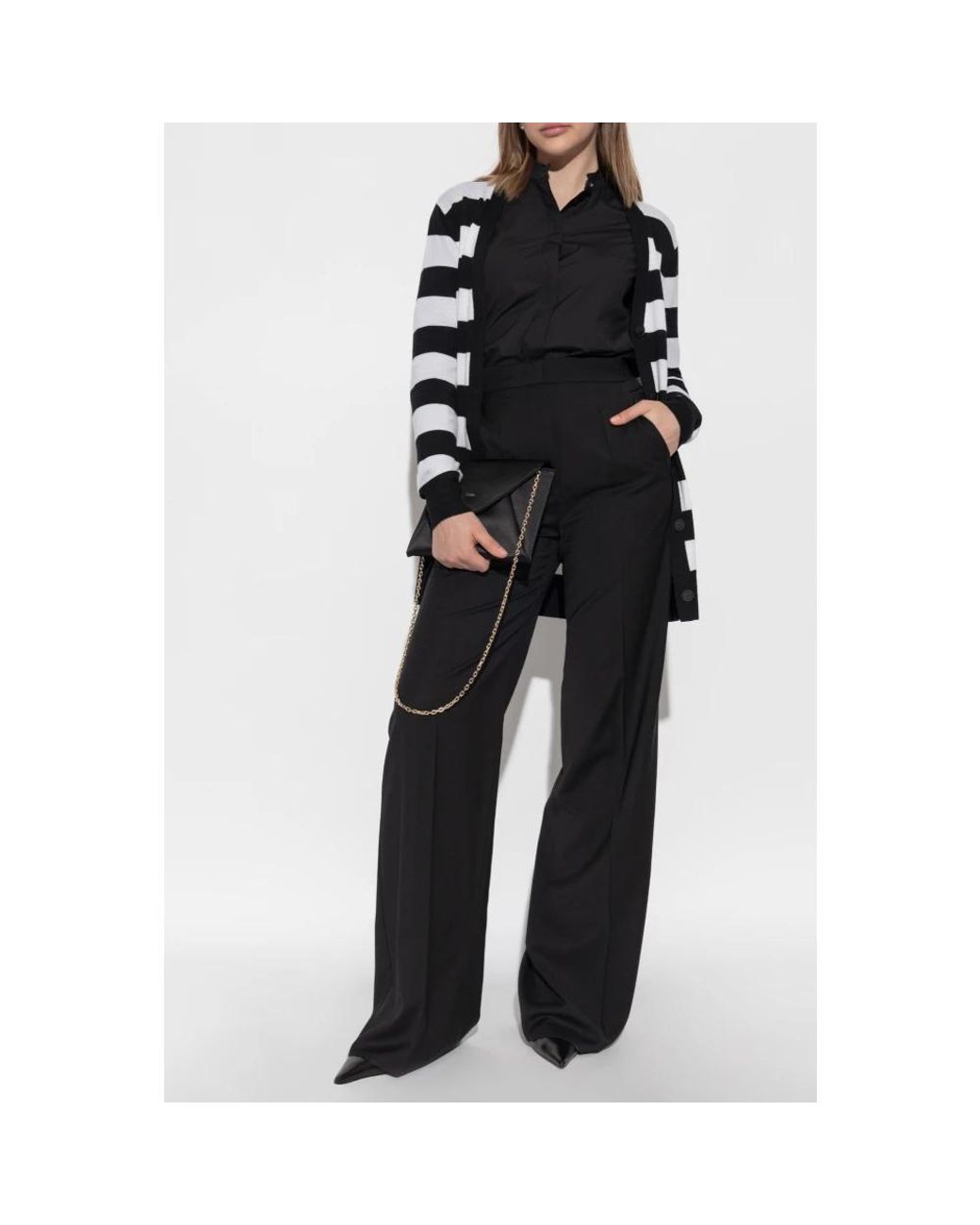 Max Mara Truien & Vesten ,Wit ,Wol Cardigan Fiemme in het Black